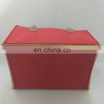 New Custom Felt Baby Diaper Caddy With Anti-dust Cover and PU Leather Handle Diaper Bags Nursery Organizer for Baby's Essentials photo-5