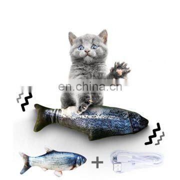 Popular cat toys electric simulation fish pets cats peppermint rechargeable and bouncing fish