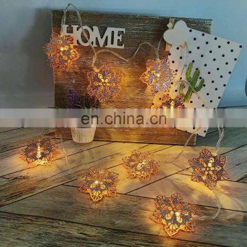 Battery Operated LED Metal Flower Shape String Light Decorative Fairy Light For Valentine Wedding Party Decoration