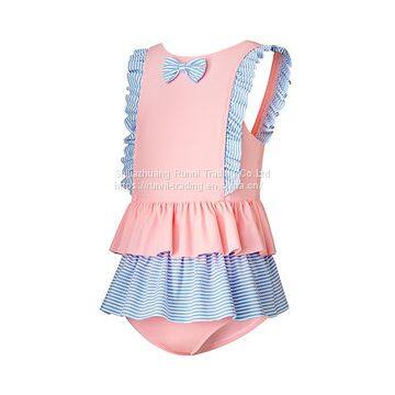 Girls’ one piece swim skirt    baby grade fabric swimwear      custom swimwear manufacturers