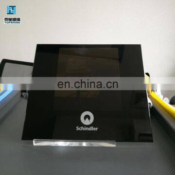 4mm 5mm black silk print screen smart switched tempered glass panels for light switch plates