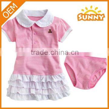 Hot Sale 100% Cotton Baby Girl Baby Clothing for Summer