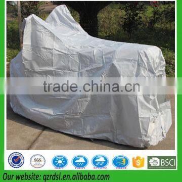 Silver motorcycle cover