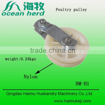 Big pulley for automatic poultry husbandry equipment