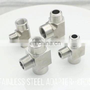 Hygienic SS304 1/4" M/M/F Tee 3 Ways Pipe Fitting Adapter Joint