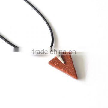 Clear Gold Stone Triangle Pendant Silver Finding From China Supplier photo-3