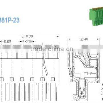 Termin Block 3.50mm PCB Screwless Terminal Block With Plug Double Levels Termin Block photo-2