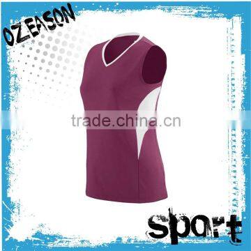 Custom design women cheap sleeveless volleyball jersey