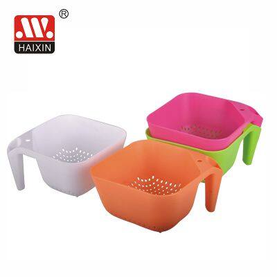 Plastic Colander Collapsible Over the Sink Folding Strainer for Kitchen With Extendable Thickened Handles photo-2