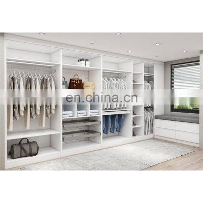 PA bedroom furniture modern design glass door wooden wardrobe walk in closet