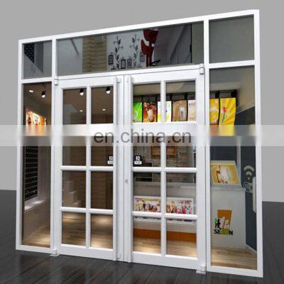 metal double Glass Entrance Door Aluminum KFC spring Door casement door