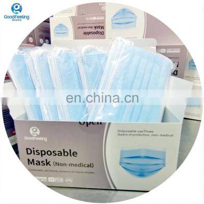 2021 Human Protection Comfortable Disposable Dispos Simple Pack With-box 3 Ply Pli Civil Face Safety Mask photo-4