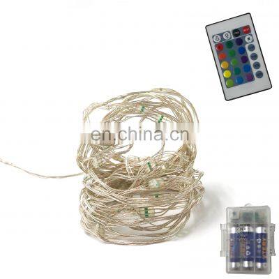 Christmas Festival LED Fairy String Lights Waterproof Battery Operated with Remote Control for Indoor Garden Wedding Party