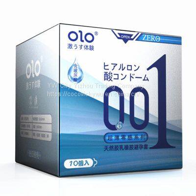 OLO Sex Embellish Condom 001 Men's Ultra-thin Hyaluronic Acid Natural Latex Condom