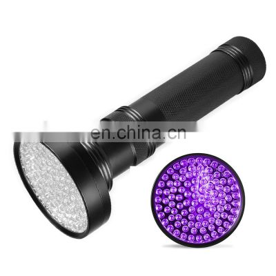 395 NM Wavelength Flashlight 100 LED UV Flashlight Purple Light for Inspection