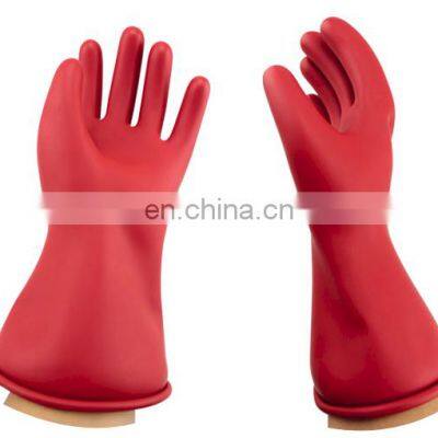 Class 0 Low Voltage 1KV Long Electric Worker Safety Hand Protection Latex Rubber Insulating Gloves photo-2