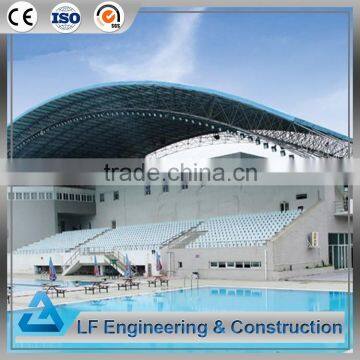 Preservative long span steel structure swimming pool roof