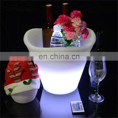 nightclub bars restaurant Illuminated Warm Colour plastic glowing led illuminated ice bucket for party