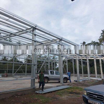 50x80ft Oem/odm 100-150kmh Wind Load Shed Window Steel Structure Building Shanghai Hangar For Sale