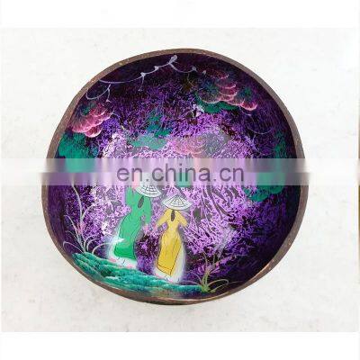 High Quality Lacuqer Coconut Bowl Eco Friendly Wholesale Salad Bowl From 100% Natural Best Price Made in Vietnam photo-2