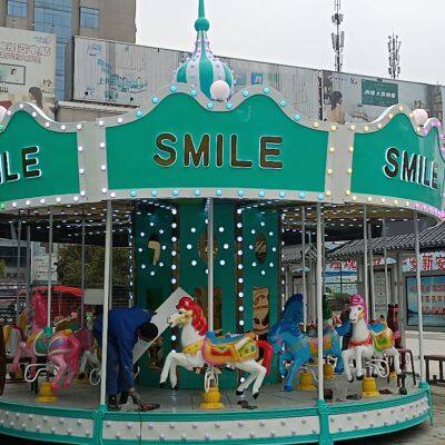 Amusement Rides Mechanical Indoor Chinese Green Carousel Ride For Kids Equipment photo-4