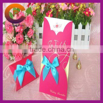2014 Paper custom logo printed indian wedding invitation cards