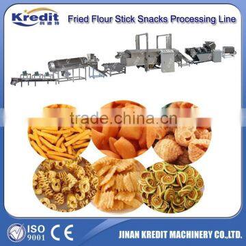 Extruded fried pellet food processing line