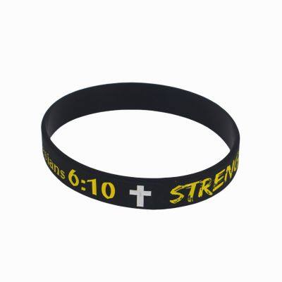Factory Price Hot Sale Religious Quotes Faith Bible Custom Silicone Bracelet photo-5