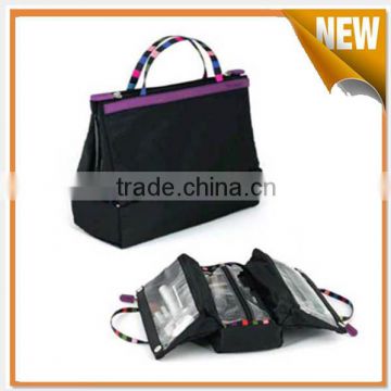 Latest hot mesh cosmetic bag black