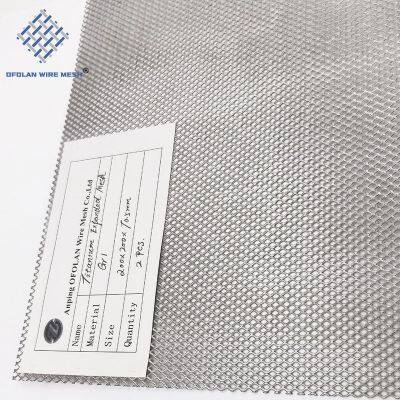 Titanium Plate Mesh Titanium Electrode Mesh Thick Titanium Filter Screen Diamond Stretched Titanium Mesh photo-4