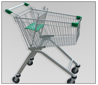Shopping Trolley Euro 80L Metal Supermarket Trolley photo-2