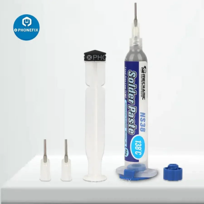 MECHANIC Sn63/Pb37 Soldering Tin Paste With Syringe and 3 Needles photo-2