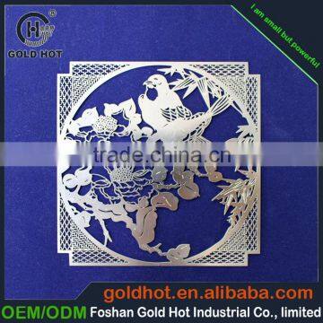 Decorative Chinese metal paper cutting designs pictures hollow silhouette metal paper cut style crafts