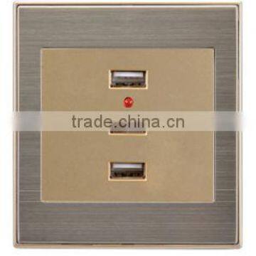 Child Protected 250V 10A 3 USB Wall Socket Outlets/Cell Phone Outlet/3 USB Receptacle Socket Outlet photo-2