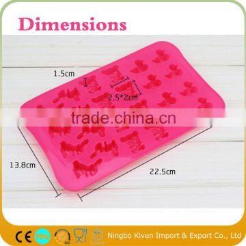 Candy Molds Ice Cube Tray- 24 Cavity Animal Shaped-Silicone Chocolate Molds - Fun, Toy Kids Set photo-4