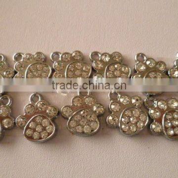 Wholesale Fashional Metal Jewelry New Design Zinc Alloy Chrome Plated Paw Pendant Charms