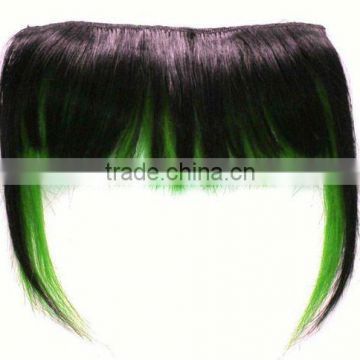 New Fashion Black and Lime Green Framed Clip-In Bangs Fringes