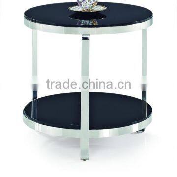 Modern design stainless steel base glass coffee table(CF-T04)
