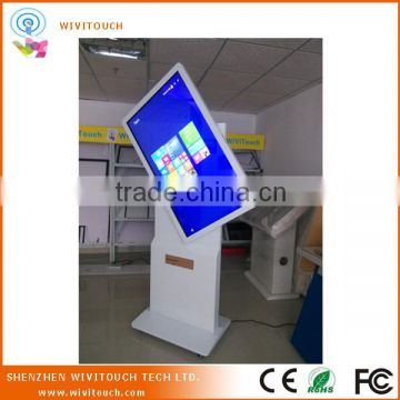 42" free standing advertising kiosk display multimedia information for shopping mall, hotel, museum