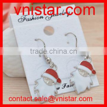 Vnistar Christmas Santa Claus Enamel earrings for women wholesale TER004