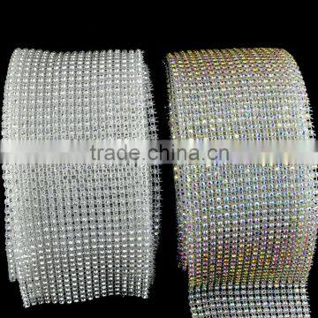 24 rows diamond mesh roll, elastic stretch trimming rhinestone roll in China