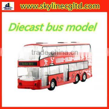 Hot selling new 7.5'' diecast bus models with sound and light for kids