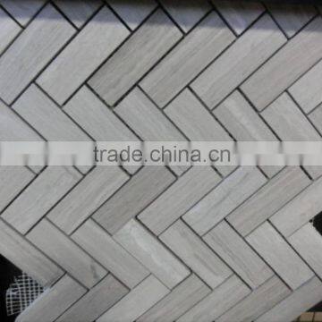 White wood vein mosaic tiles