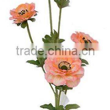 97cmH Artificial Flower Spray, Windflower with 4 Flowers and 1Bud