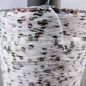 sequin yarn with nylon thread fancy yarn