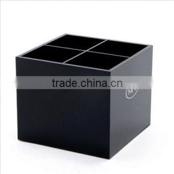 Customized Black Acrylic Lipstick Holder Cosmetic Makeup Brush Organizer Display Stand Case photo-2
