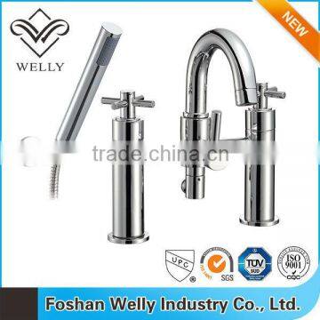 Alibaba Online Shopping Double Handle Bath Shower Mixer with Kit