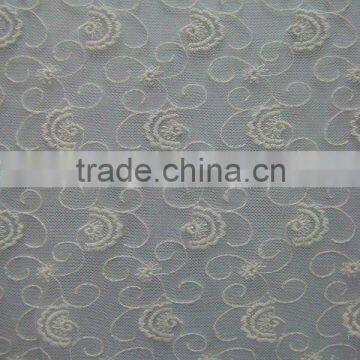 nylon cotton embroidered lace fabric