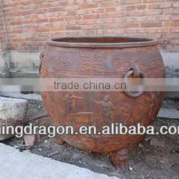 chinese antique old iron vat