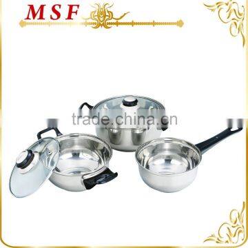 MSF-3020-Green 12pcs Stianless Steel Cookware Set Cheapest Cookware for Promotion at Holidays Four Colors for Your Choose
